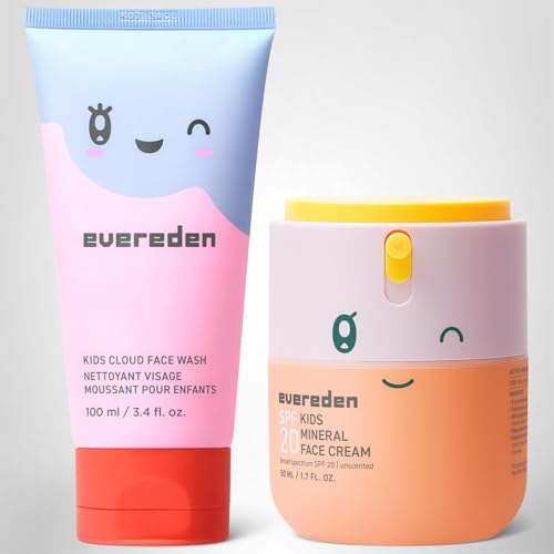 Evereden family-friendly skincare bundle shown as a morning routine.