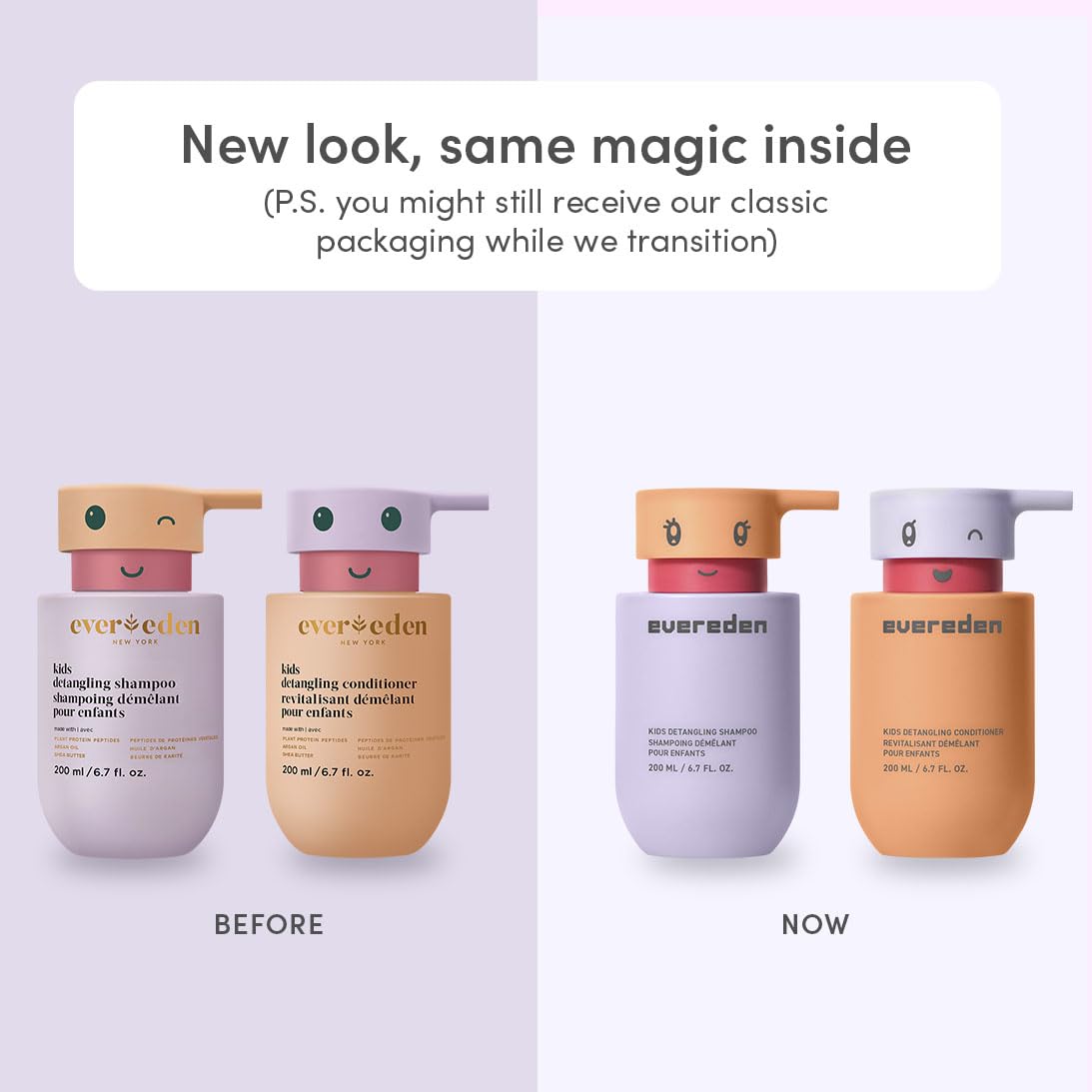 Evereden Happy Hair Duo conditioner bottle providing moisture and frizz control for kids.