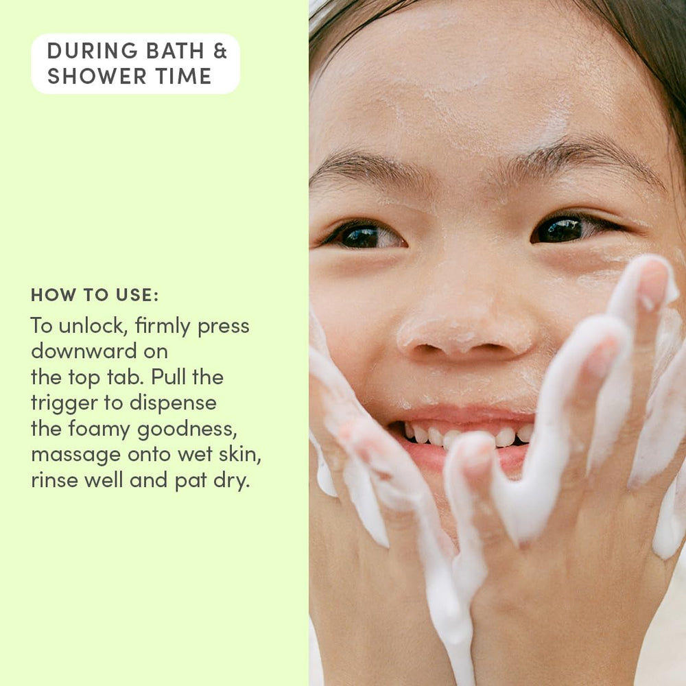 Evereden Kid-friendly dispenser makes bath time easier for parents and kids.