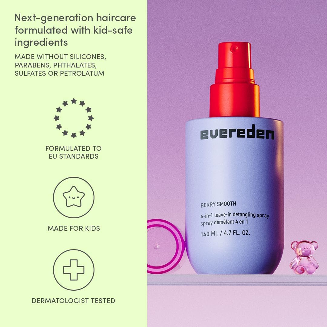 Evereden Kids Detangler Spray for frizz control during playtime.