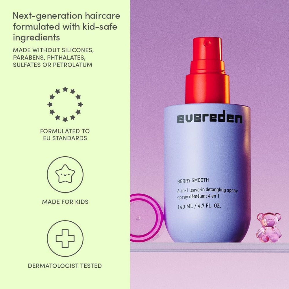 Evereden Kids Detangler Spray for frizz control during playtime.