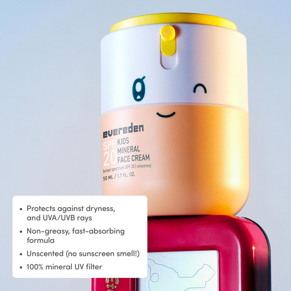 Close-up of Provitamin B5 ingredients in Evereden Kids Face Cream.