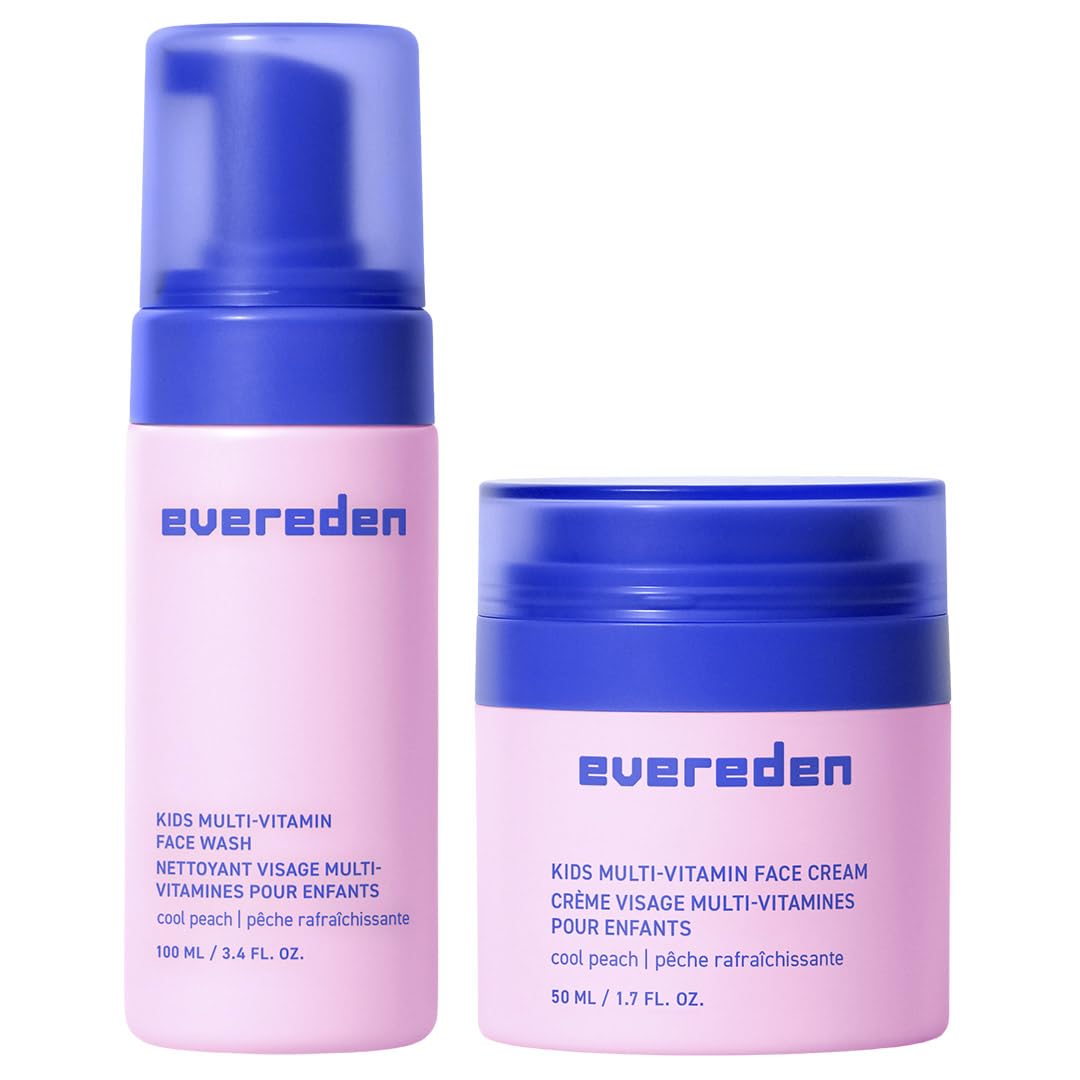 Evereden Kids Happy Face Duo bottle pour showing gentle cleansing for kids