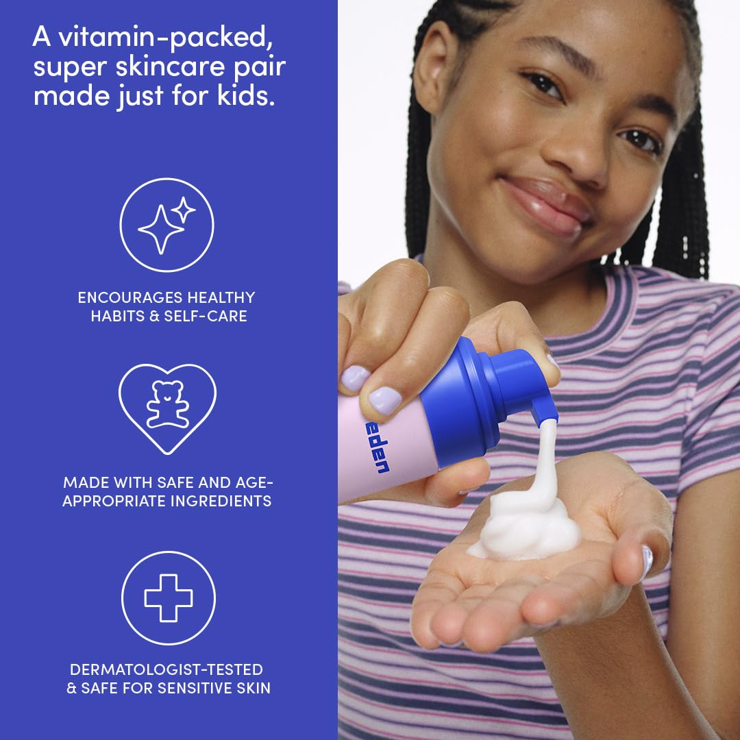Evereden Kids Happy Face Duo vegan clean ingredients highlighted for sensitive skin