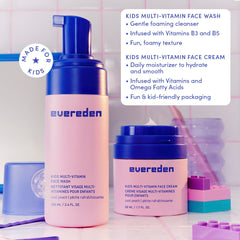 Evereden Kids Happy Face Duo face cream dispense for hydration after wash
