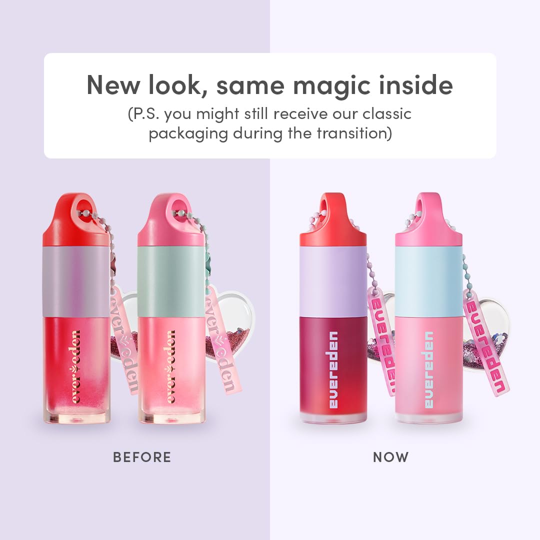 Evereden Sakura lip gloss and glitter heart keychain, kid-friendly design.
