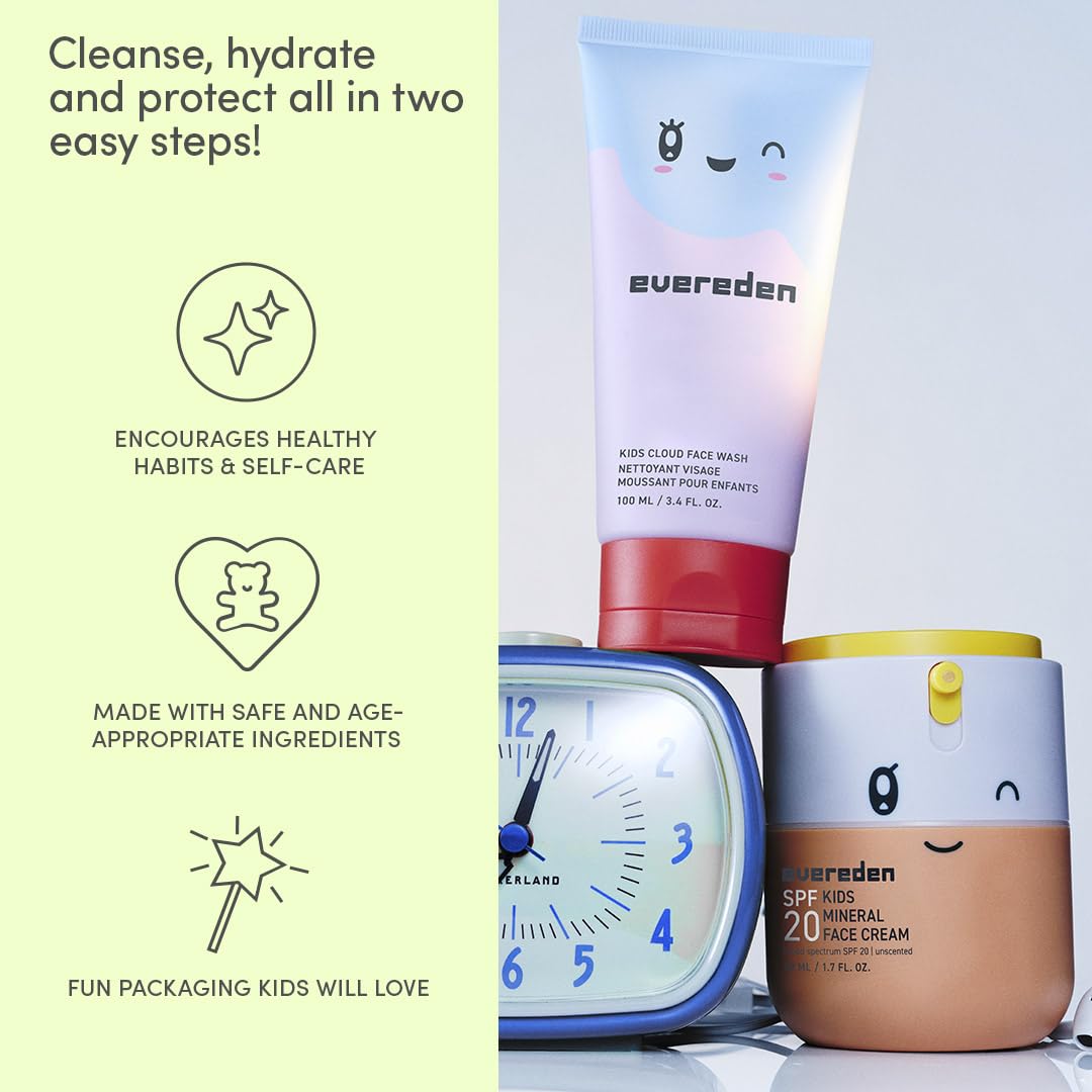 Evereden Mineral Face Cream texture displayed as light, breathable layer.