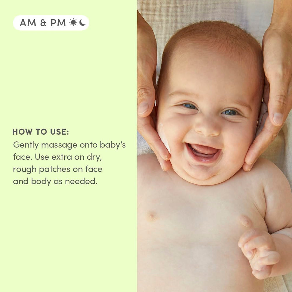 Evereden Nourishing Baby Face Cream being applied on hand for gentle daily care