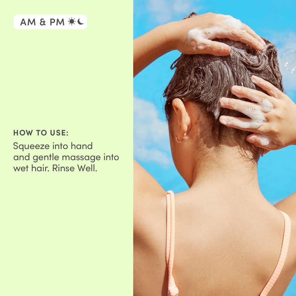 Pediatrician-tested Evereden shampoo label highlights safety and quality.