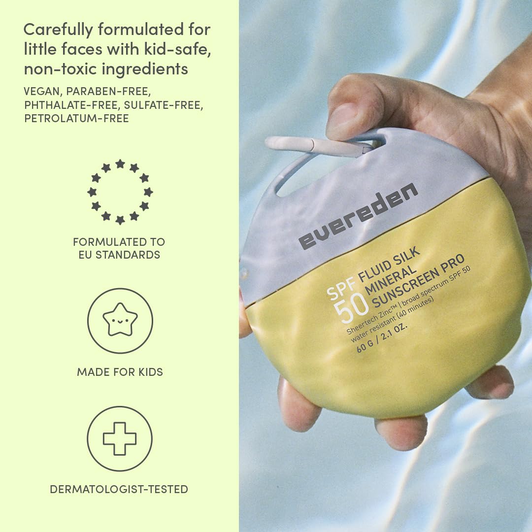 Evereden SPF50 Fluid Silk on skin demonstrates quick absorption and smooth finish