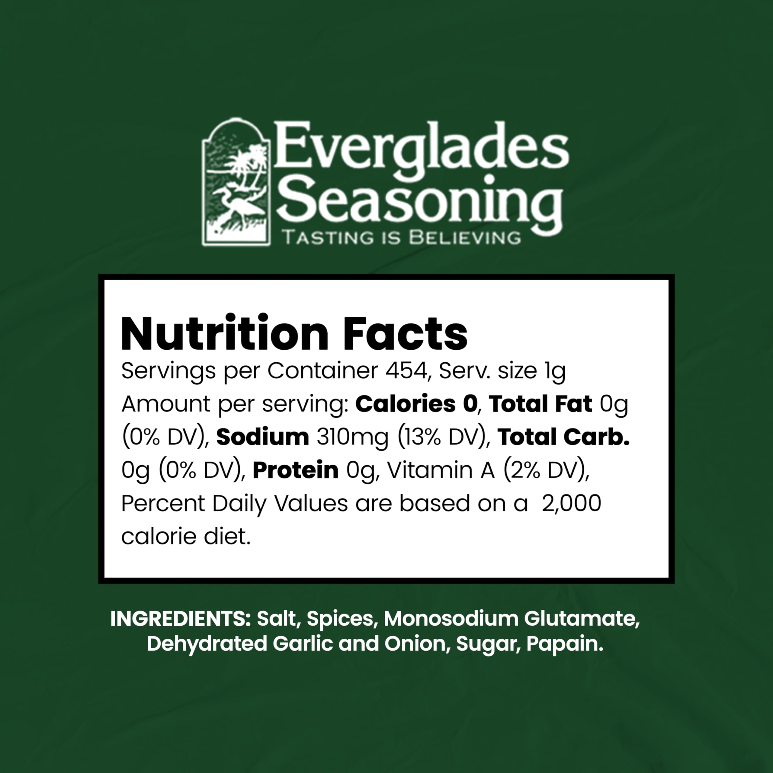 Everglades All Purpose Seasoning pantry display shows versatile, easy-to-use spice