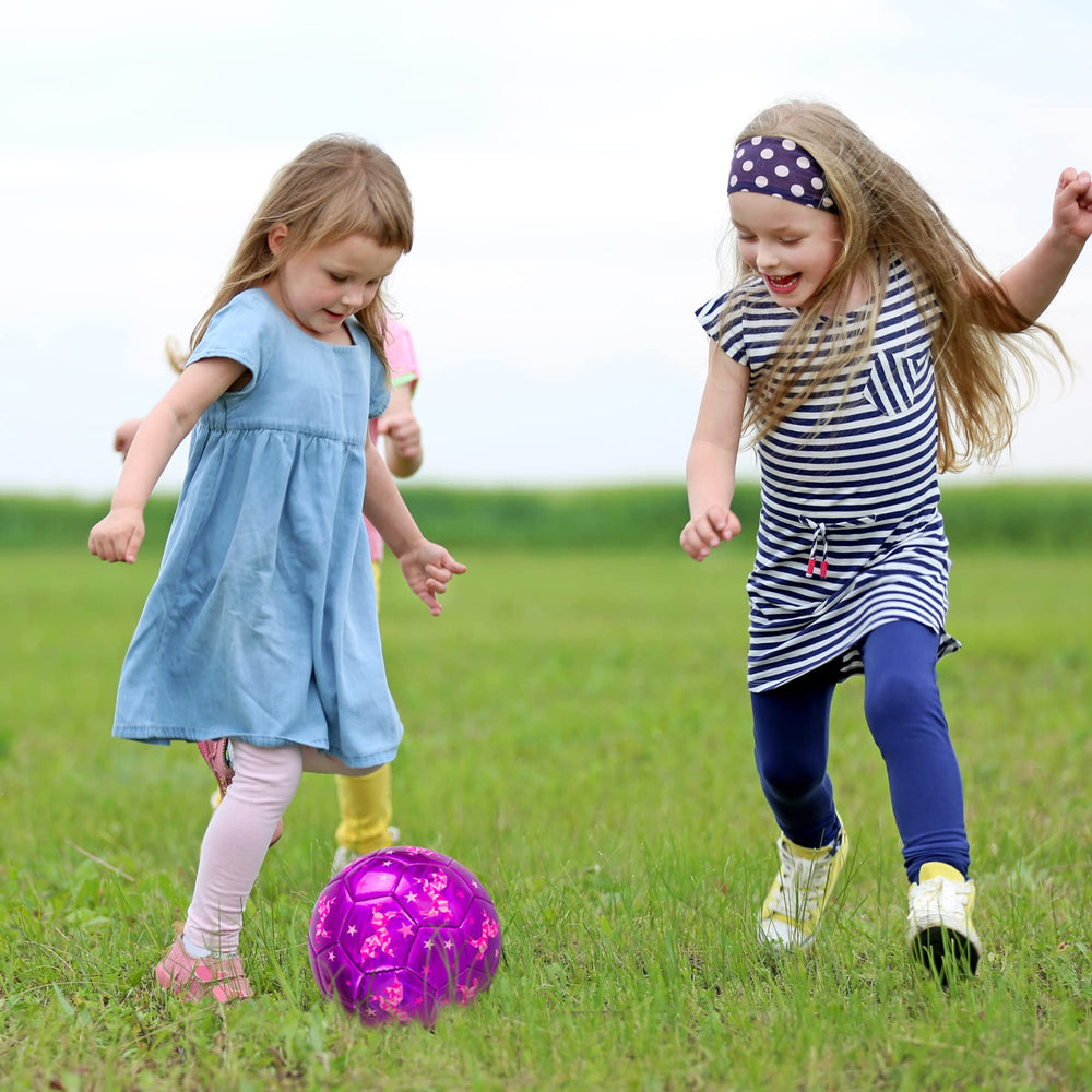 EVERICH TOY kids playing with durable PVC ball during backyard session.