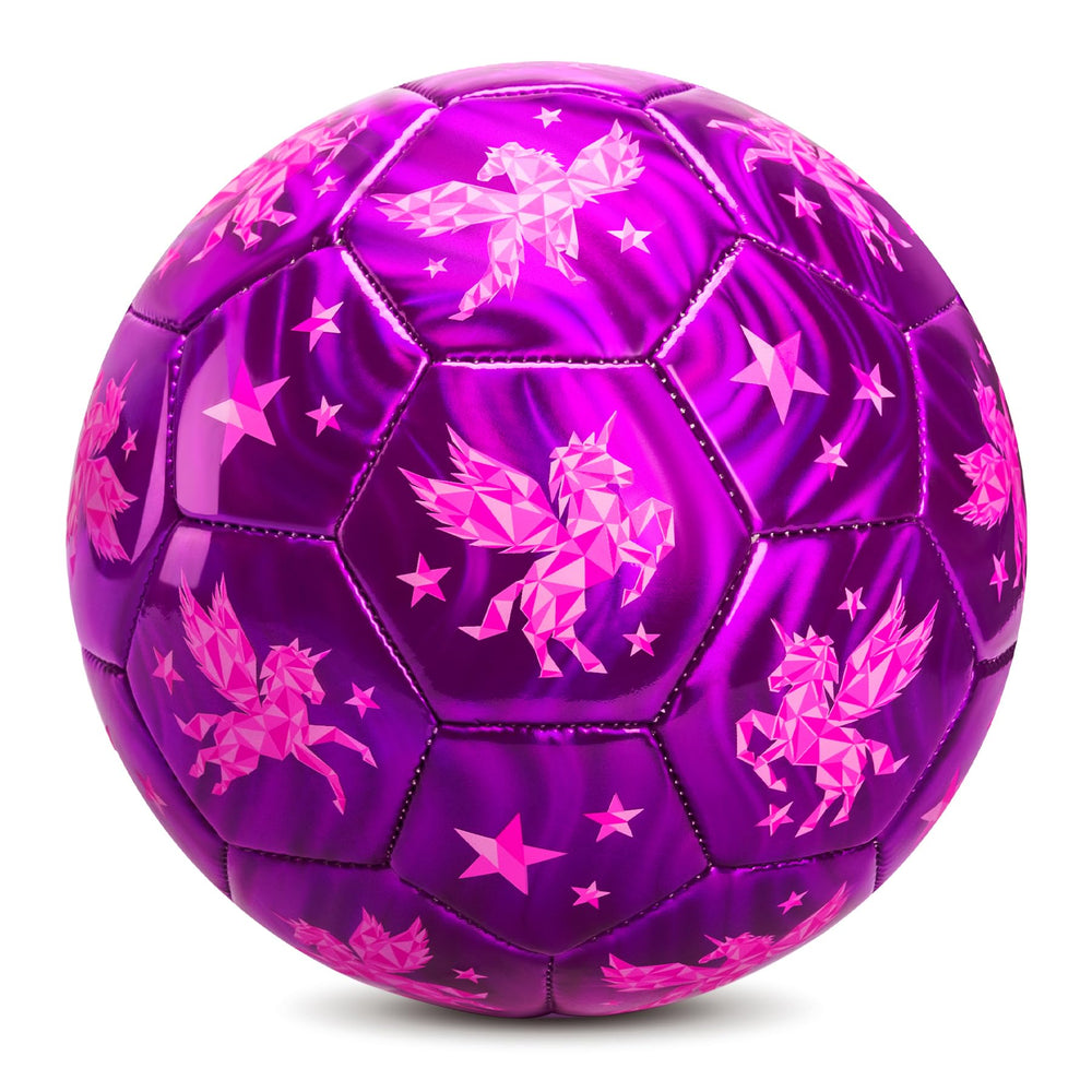 EVERICH TOY unicorn soccer ball size 3 with pump, ideal for beginner kicking practice.
