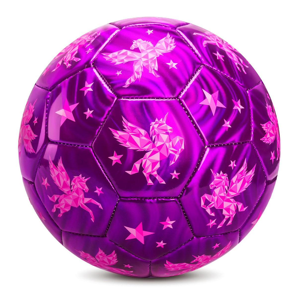 EVERICH TOY unicorn soccer ball size 3 with pump, ideal for beginner kicking practice.