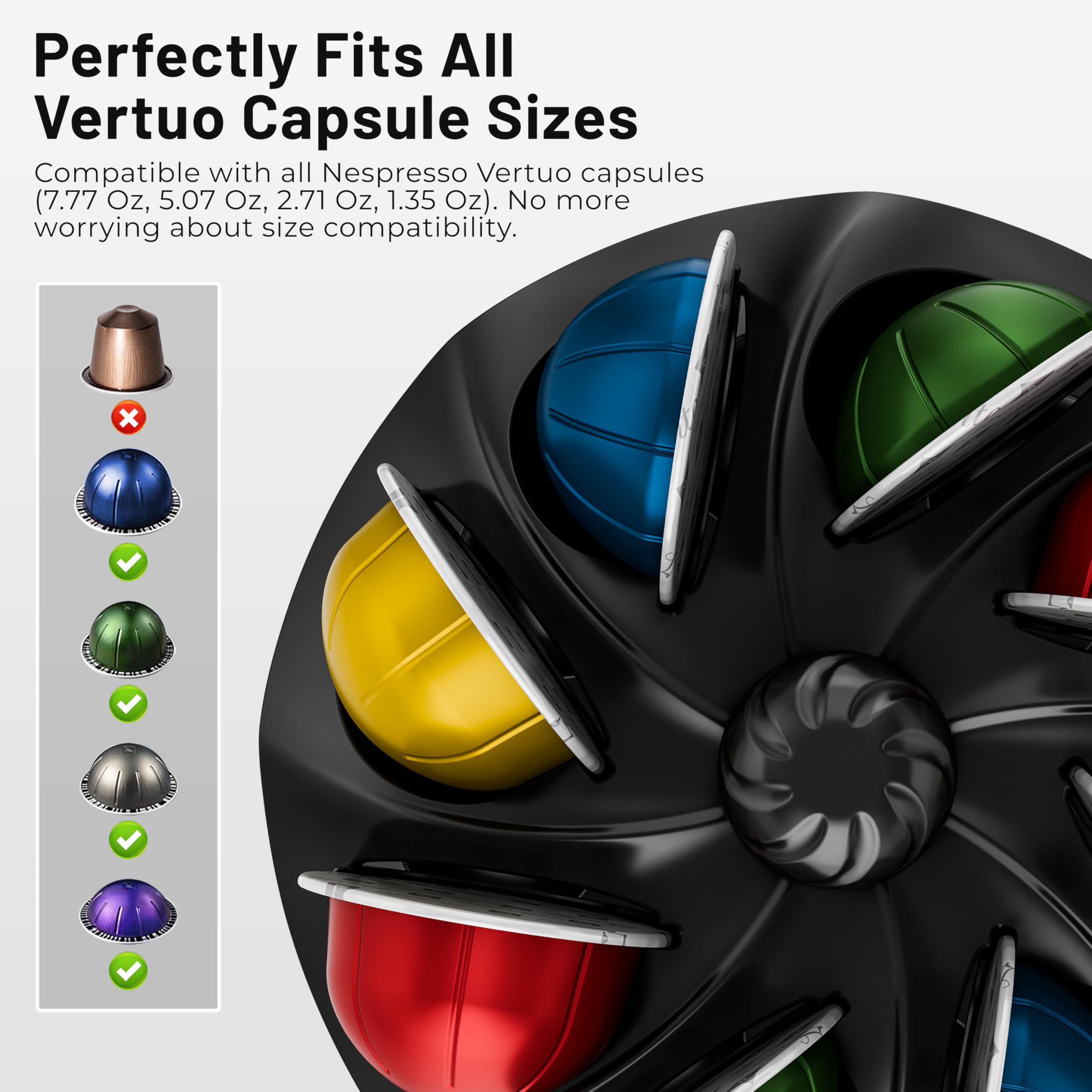 EVERIE display view shows labeled capsules at a glance.