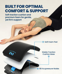 Detail of 88 acupressure nodes on the Everlasting Comfort lumbar stretcher.