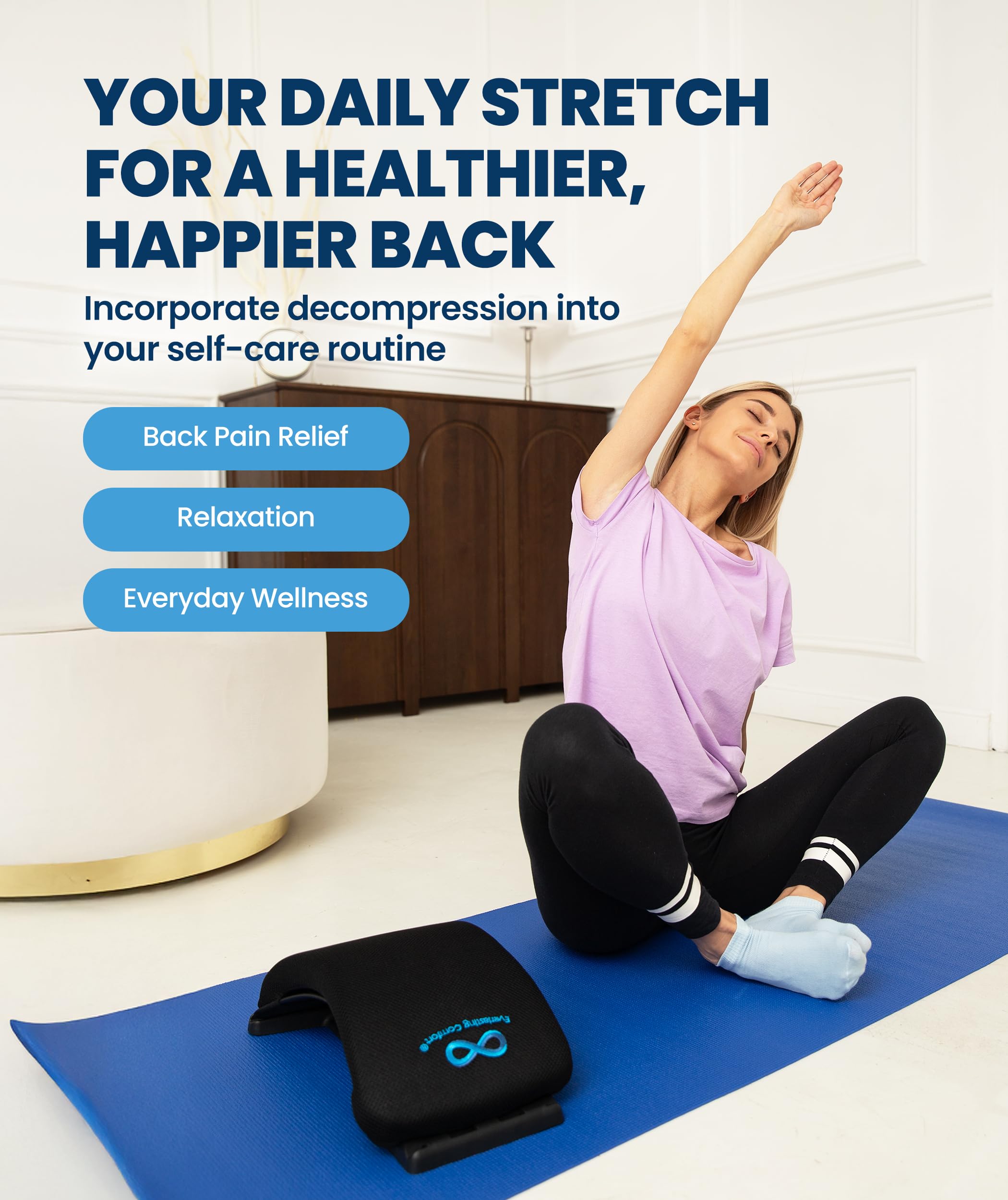 Sturdy Everlasting Comfort Lumbar Stretcher frame built to support up to 350 lbs.