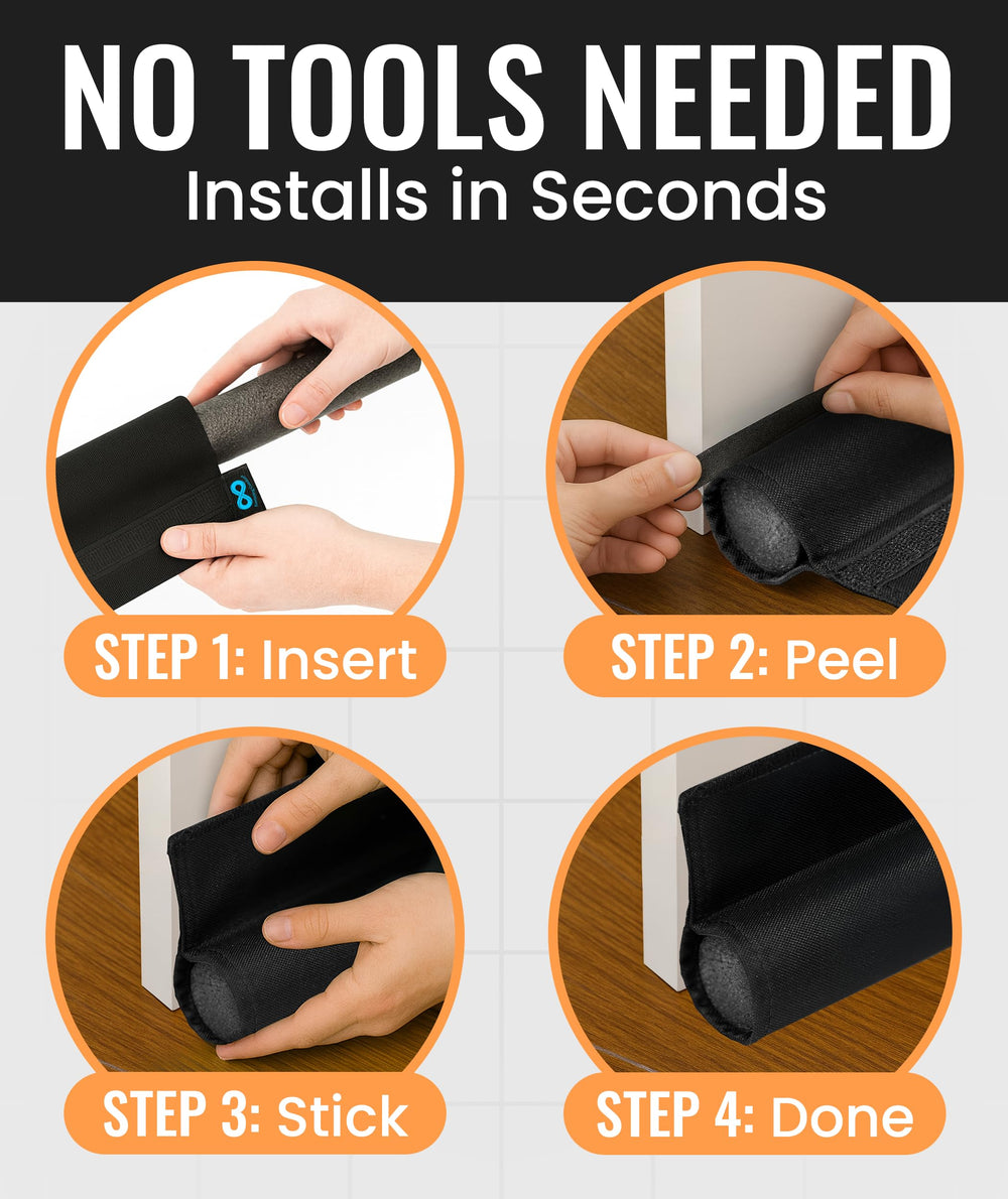 Everlasting Comfort under-door seal with adhesive back for secure fit.