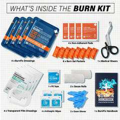 EVERLIT Burn Kit burn gel packets offer immediate cooling relief at the burn site.