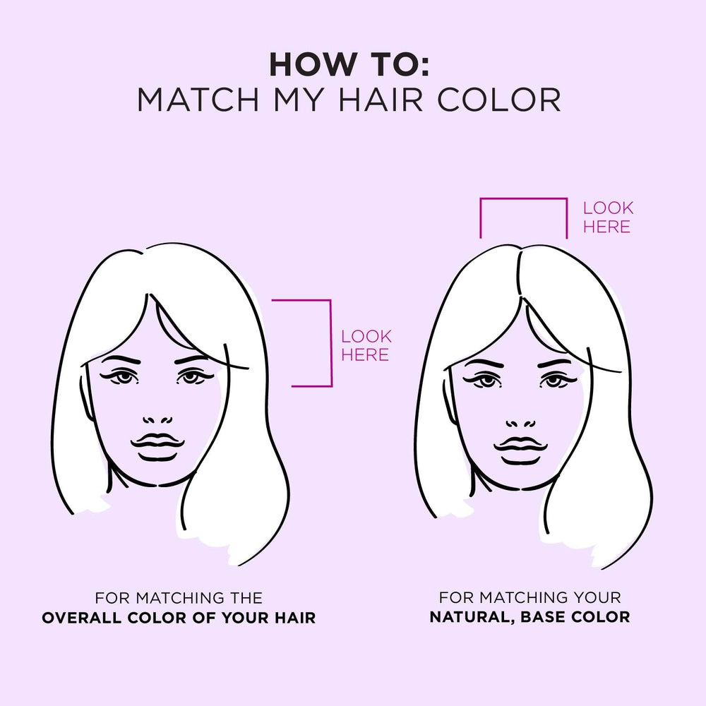 Black shade provides a natural match for darker roots.