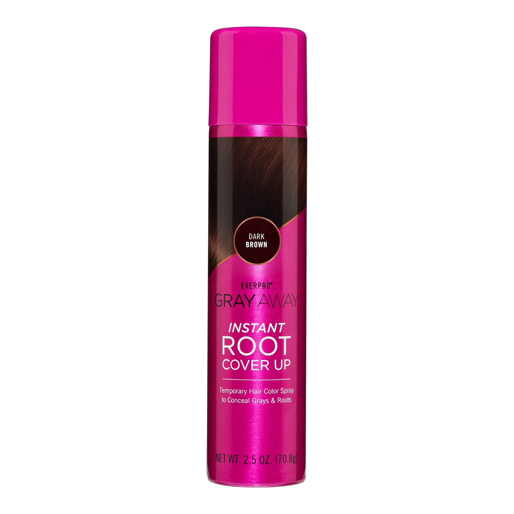 EverPro Gray Away root-cover spray in dark brown for natural root concealment.