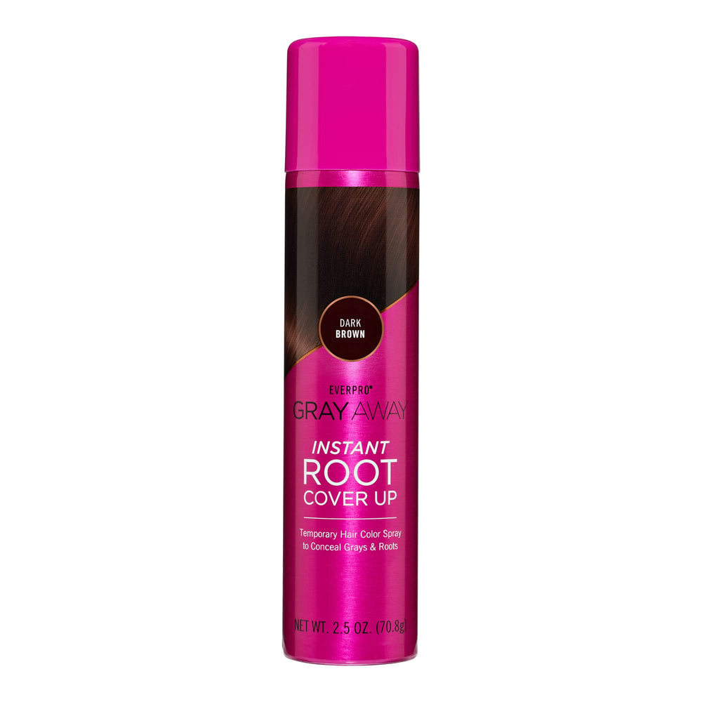 EverPro Gray Away root-cover spray in dark brown for natural root concealment.