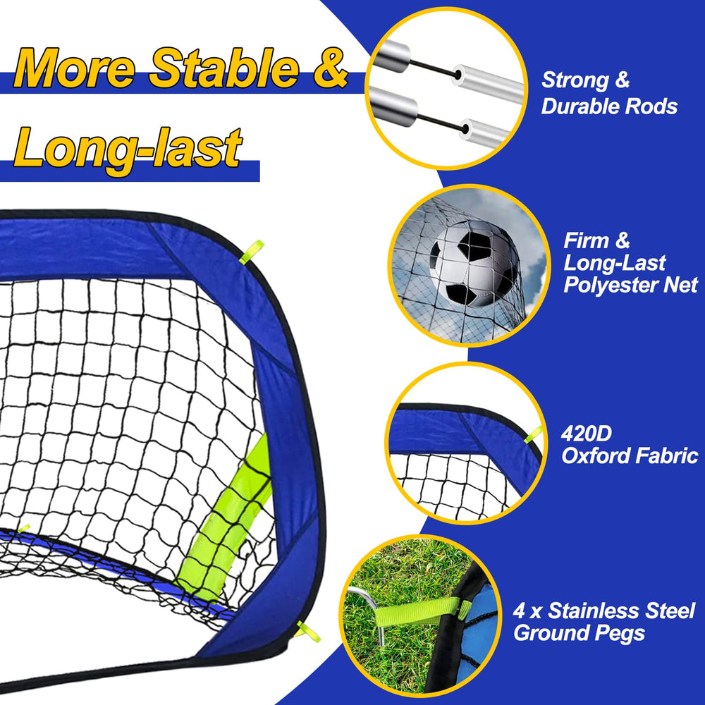 EVERRUSH pop-up goals folded-compact for easy transport