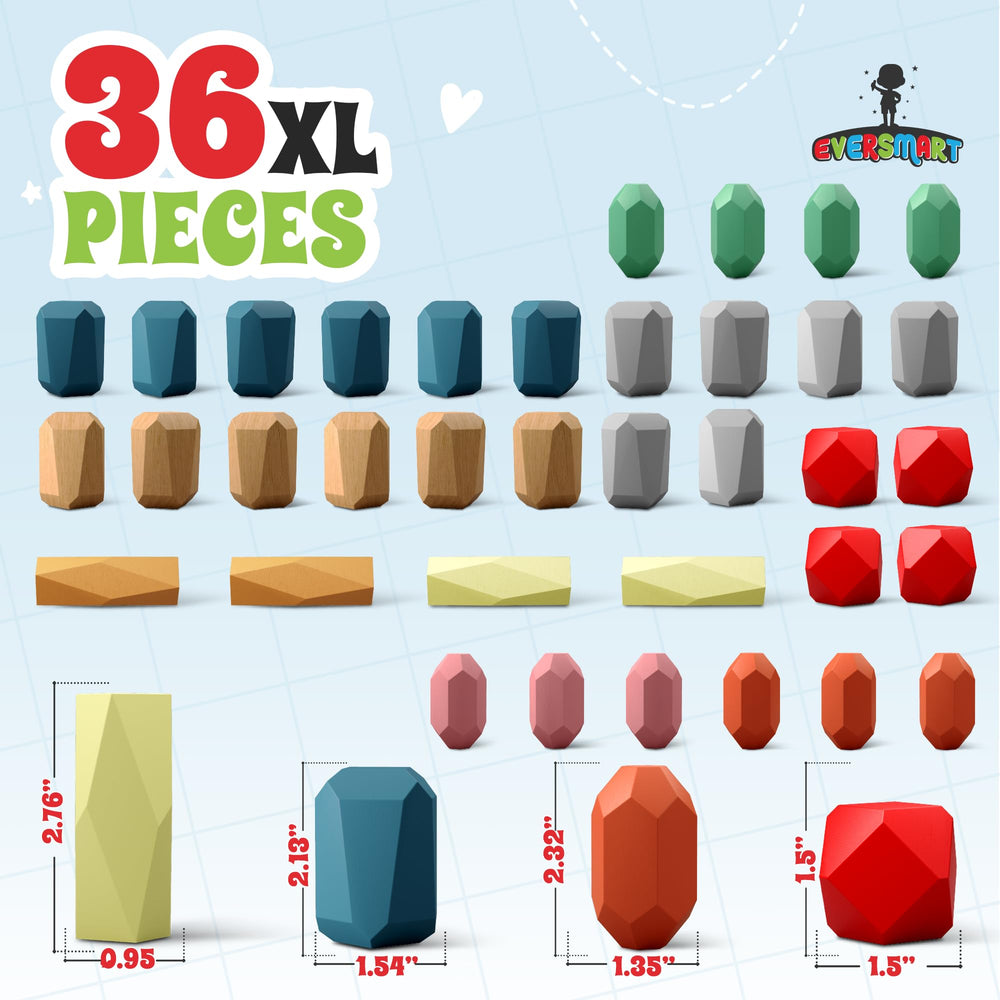 EVERSMART durable tactile wood blocks provide calm, focused play at home.