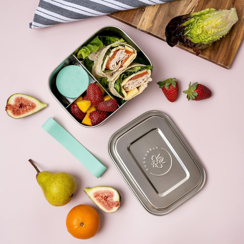 Everusely Bento Box Green freezer safe for meal prep and storage