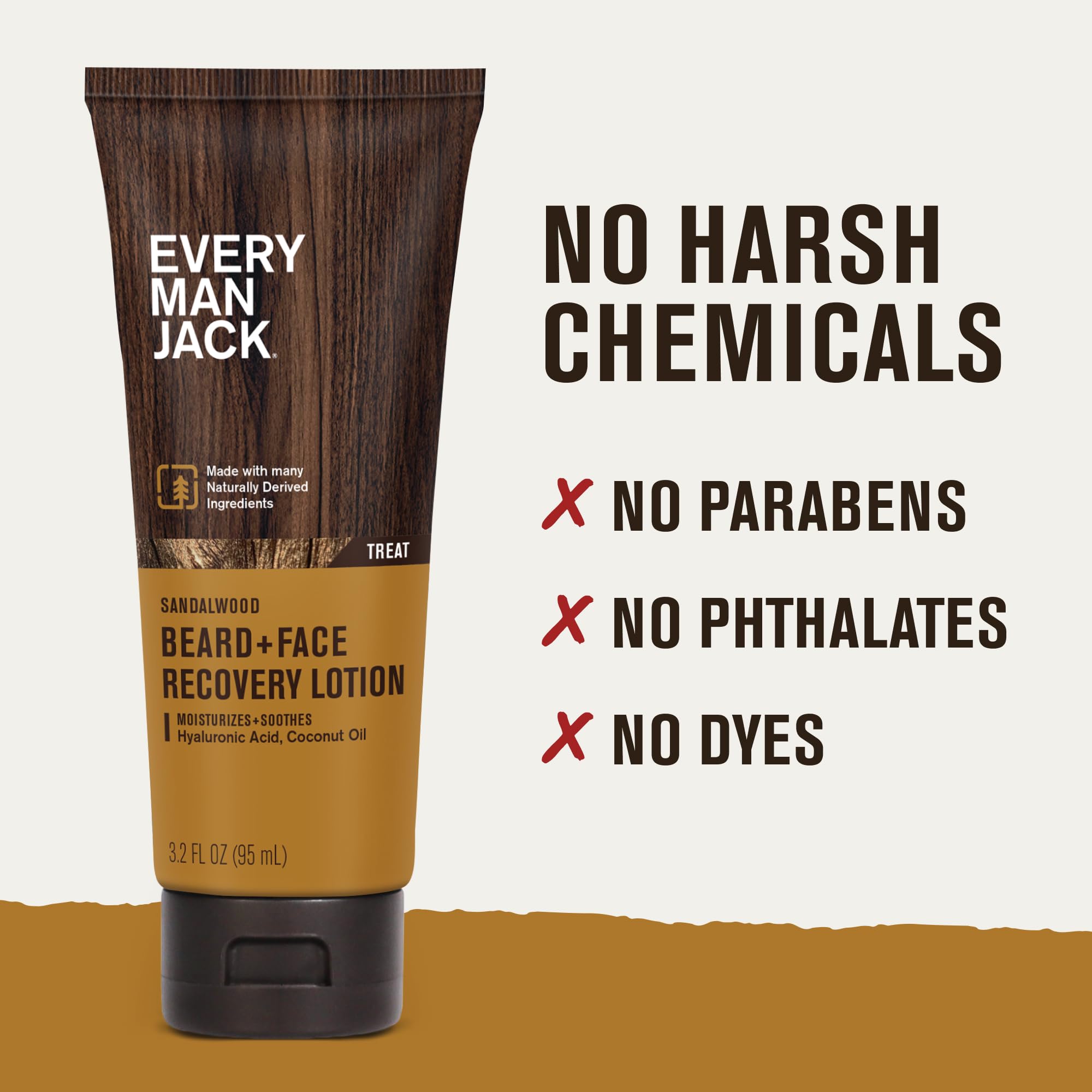 Sandalwood and citrus scent notes visible on label