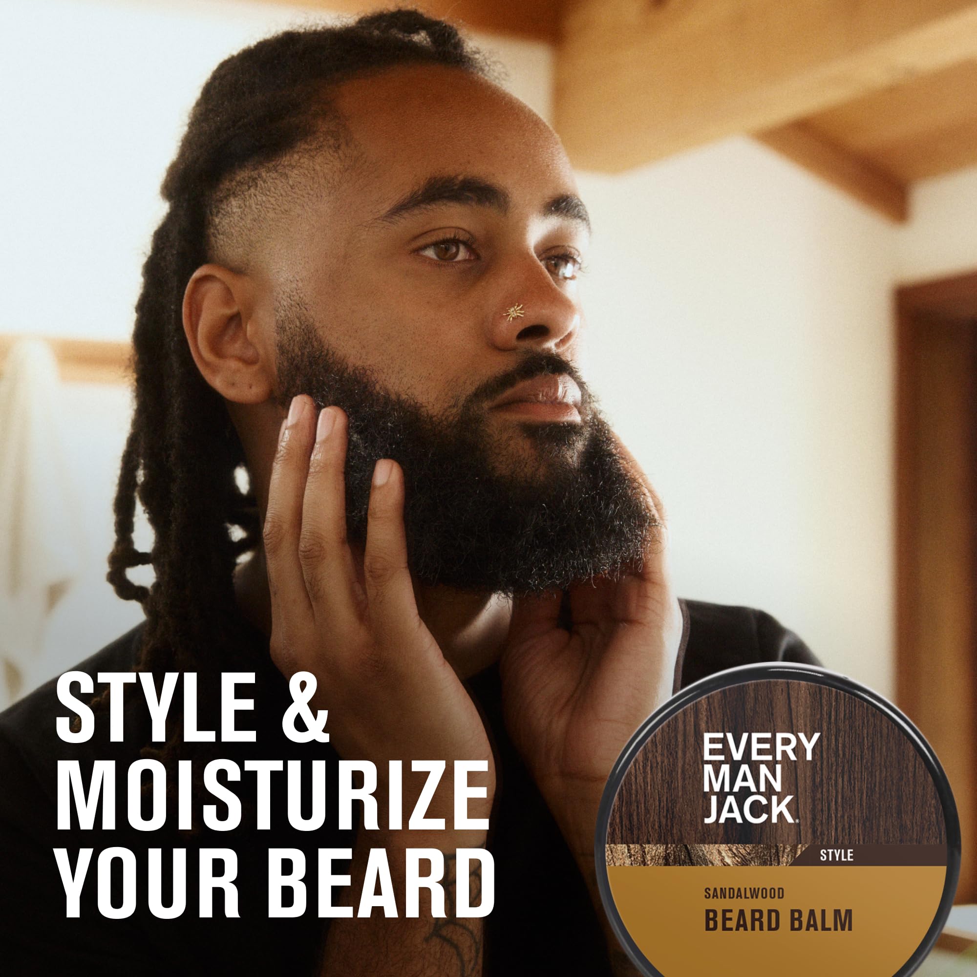 Every Man Jack beard grooming kit packaging showcases the full tool set.
