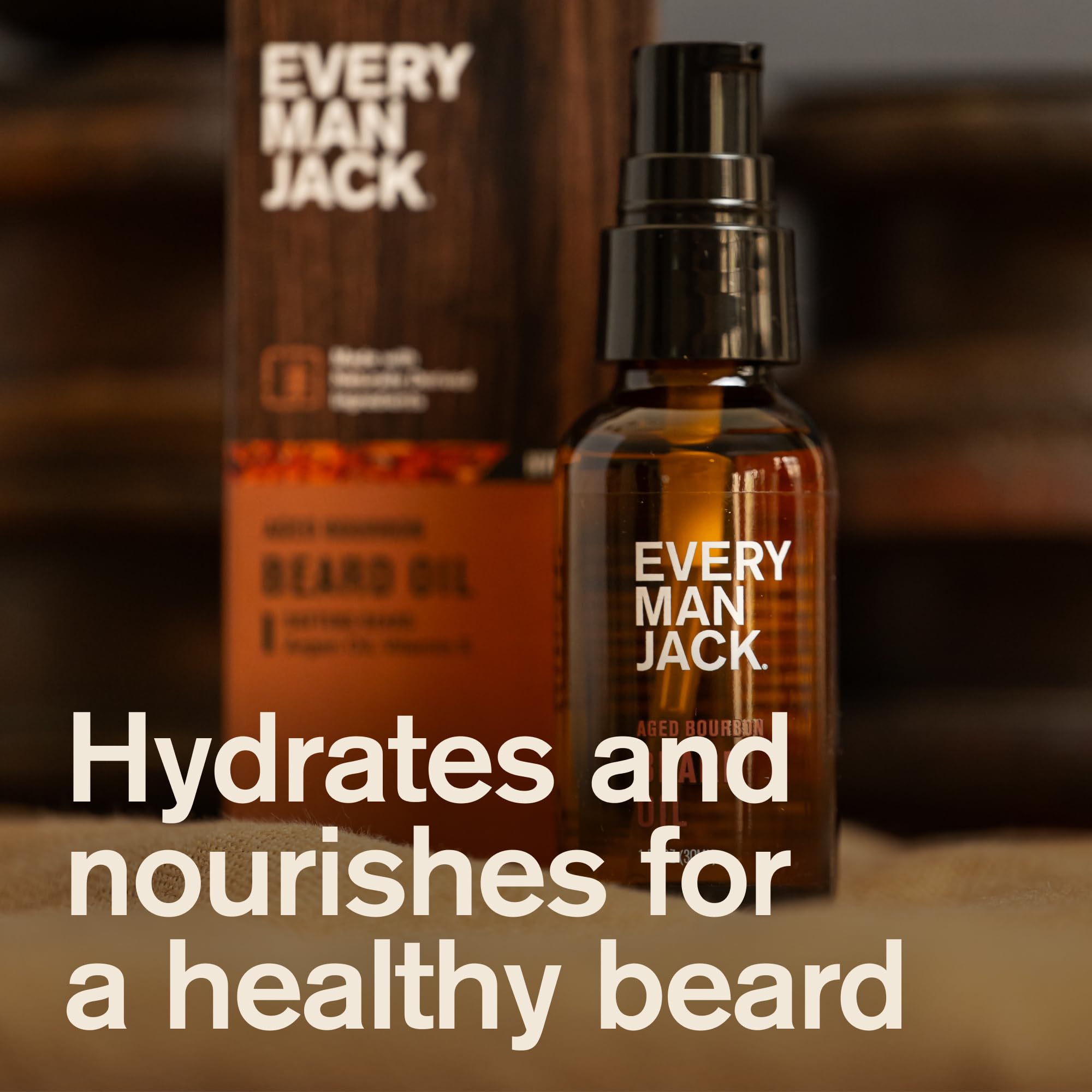 Every Man Jack aged bourbon pour delivers smooth, silky application.