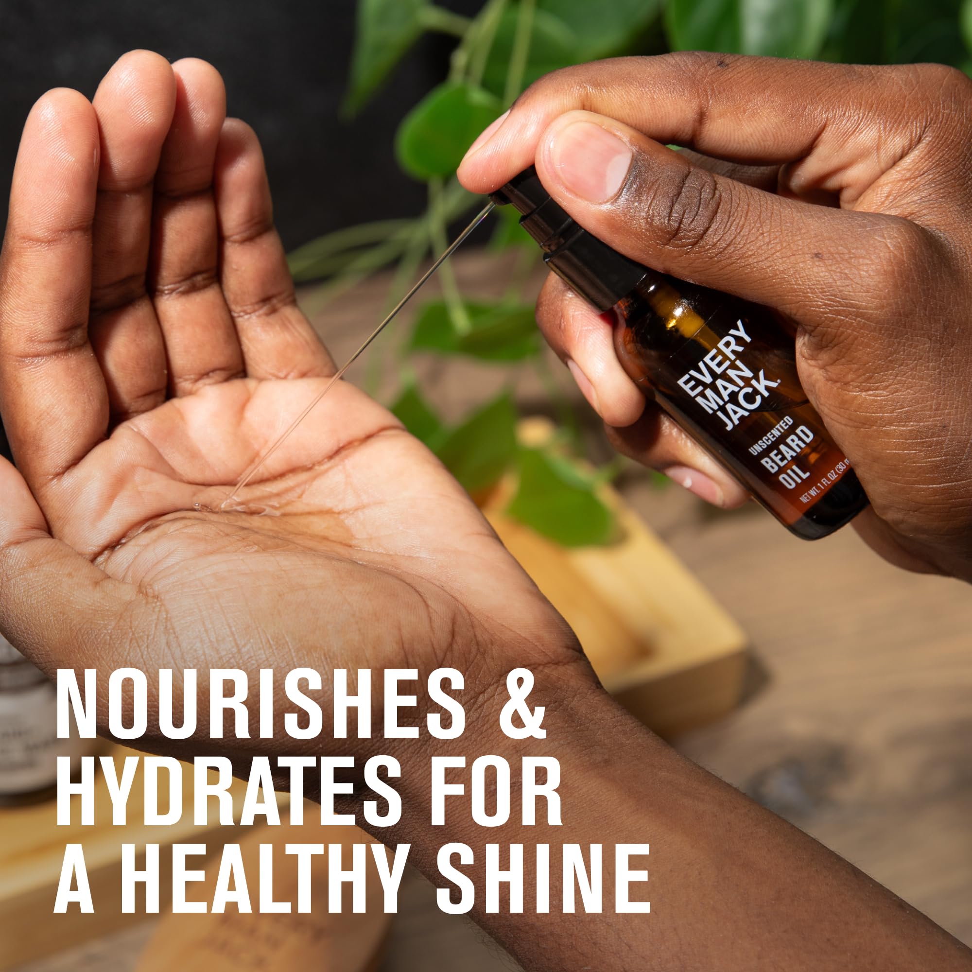 Every Man Jack palm with argan and vitamin E for nourishment.
