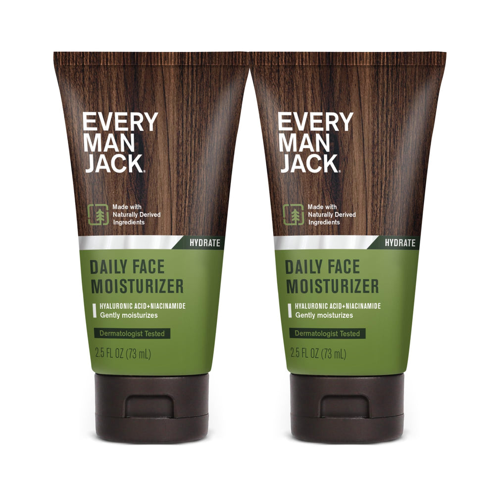 Every Man Jack Daily Face Lotion bottle front shows fragrance-free hydration for dry skin