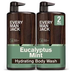 Every Man Jack Eucalyptus Mint bottle front for forest-fresh aroma during showers