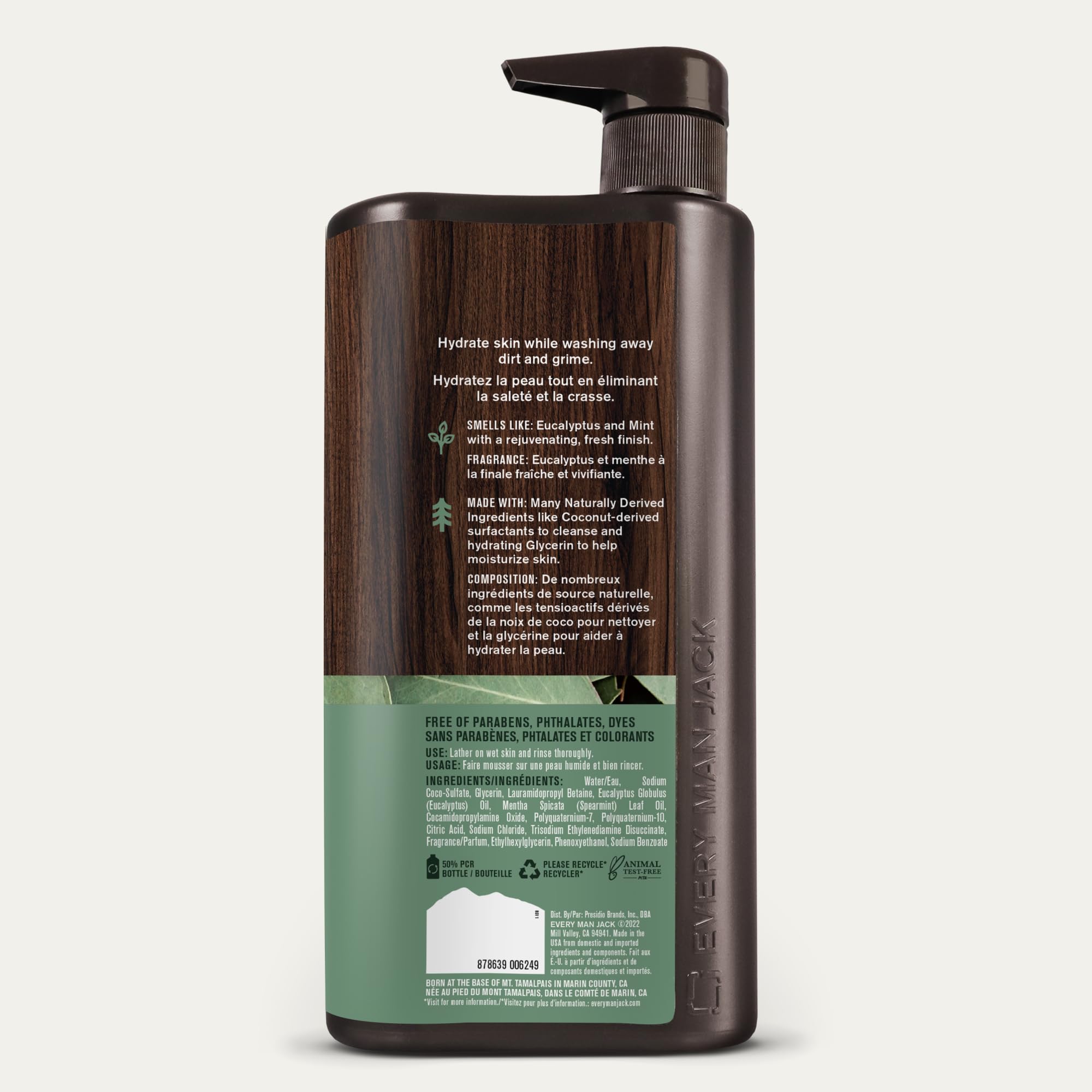 Every Man Jack creamy lather supports gentle cleansing