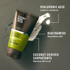 Every Man Jack face wash texture close-up for gentle cleansing.