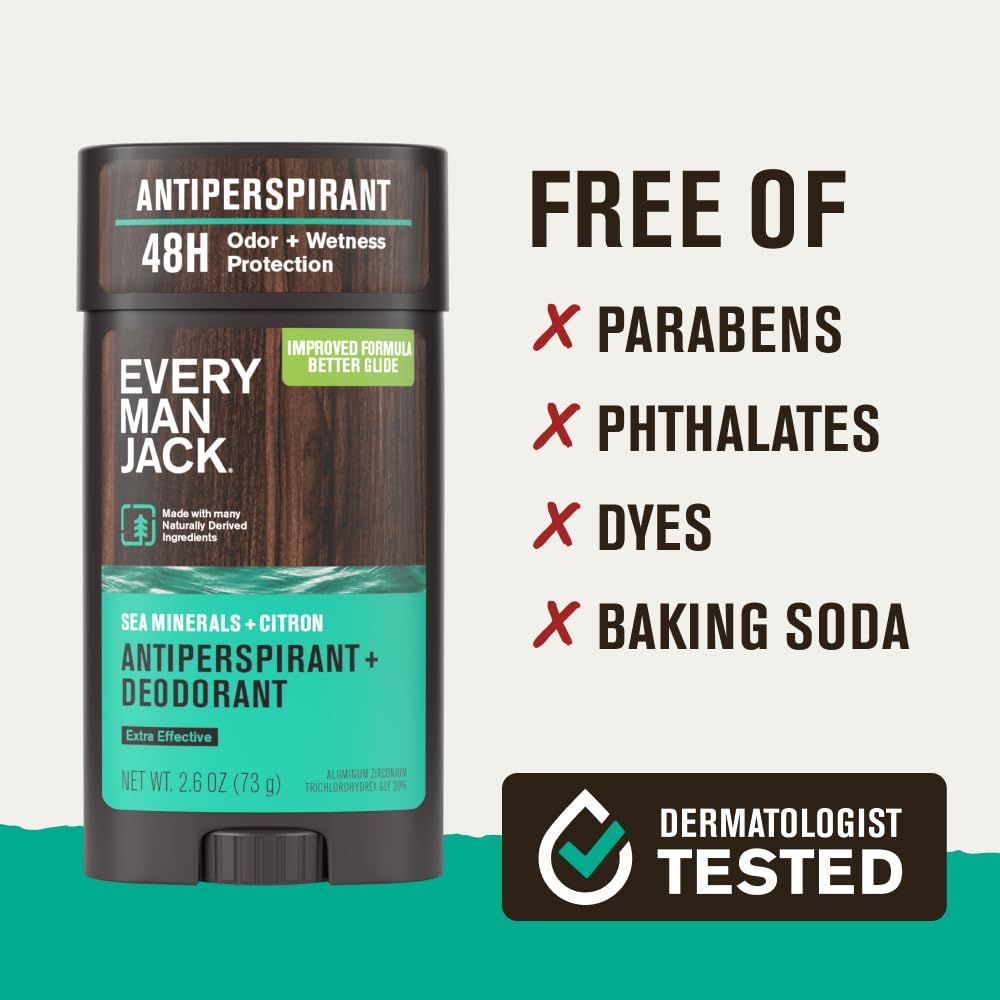 Every Man Jack Sea Minerals Citron deodorant two-pack packaging ready for travel.