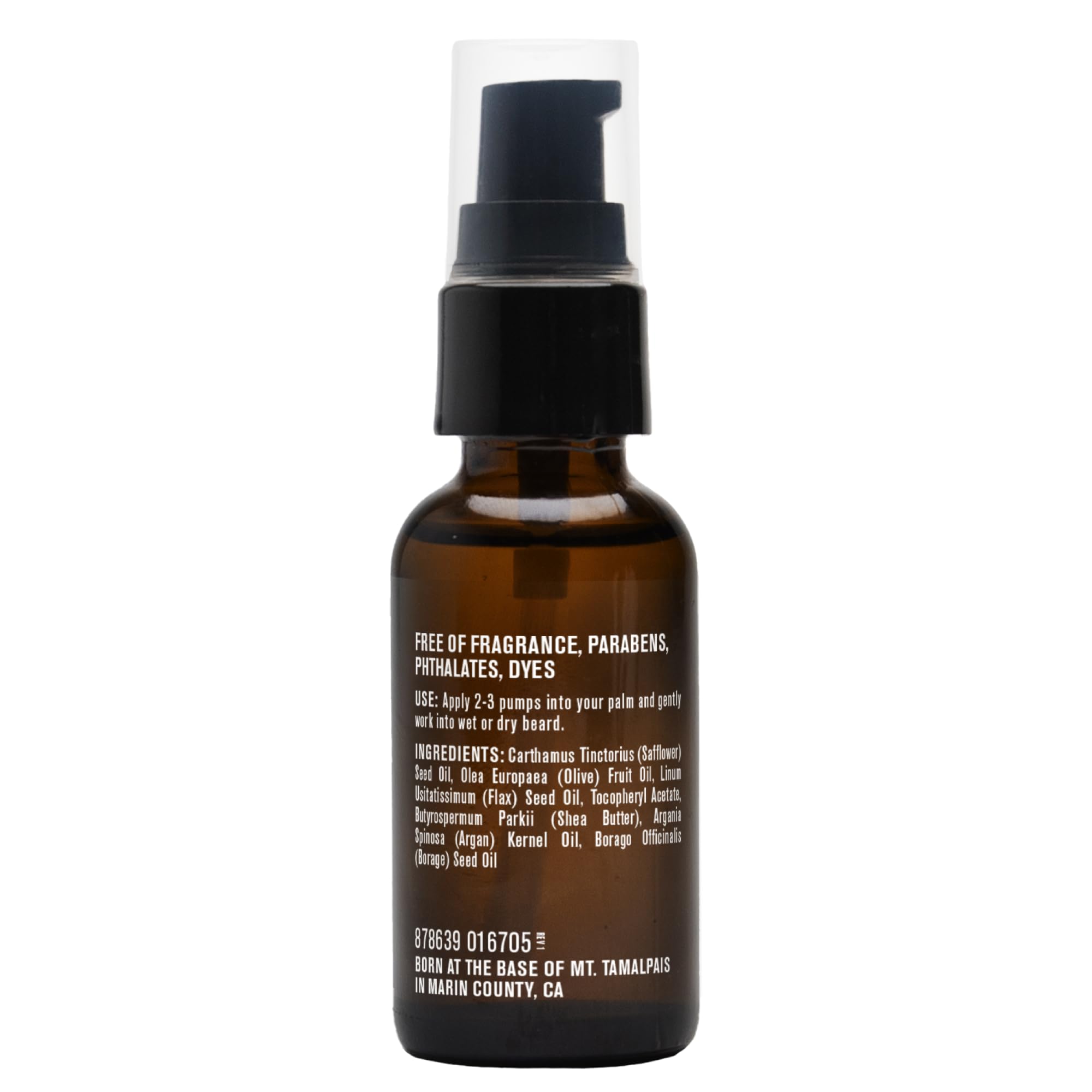 Fragrance-free unscented label on Every Man Jack beard oil.