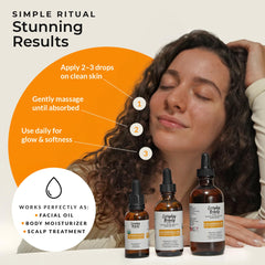 Everyday Beauty Amber glass bottle protects oil and preserves freshness.