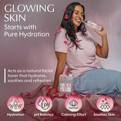 Everyday Beauty Rose Water Toner hands shows gentle use on sensitive skin.