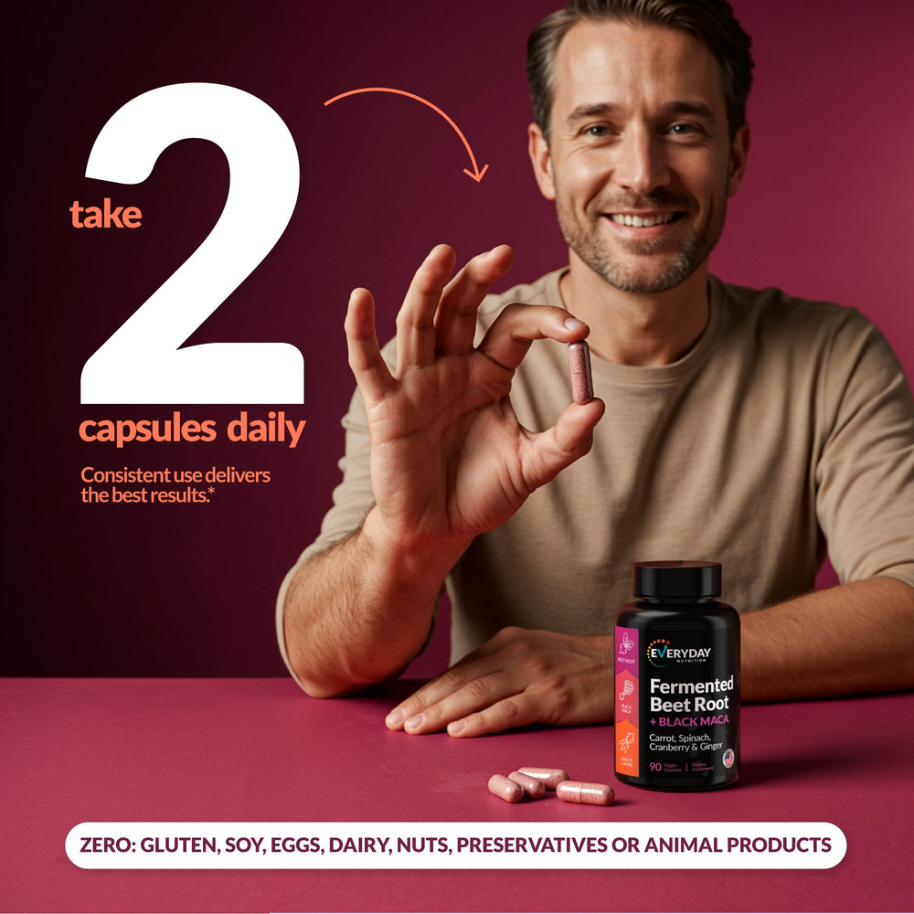 EVERYDAY NUTRITION 90 veggie capsules pack ready for everyday use.