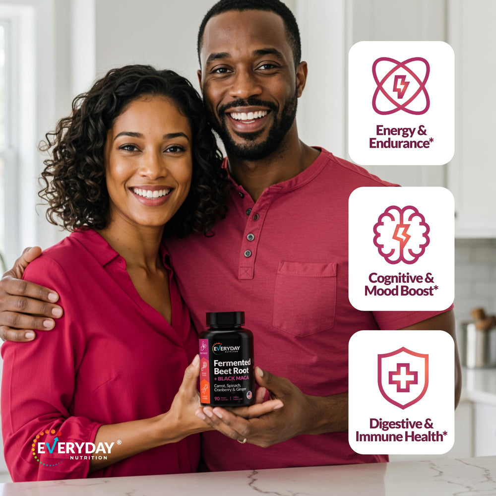 EVERYDAY NUTRITION Organic Cranberry and Ginger components close-up show digestion-friendly herbs.