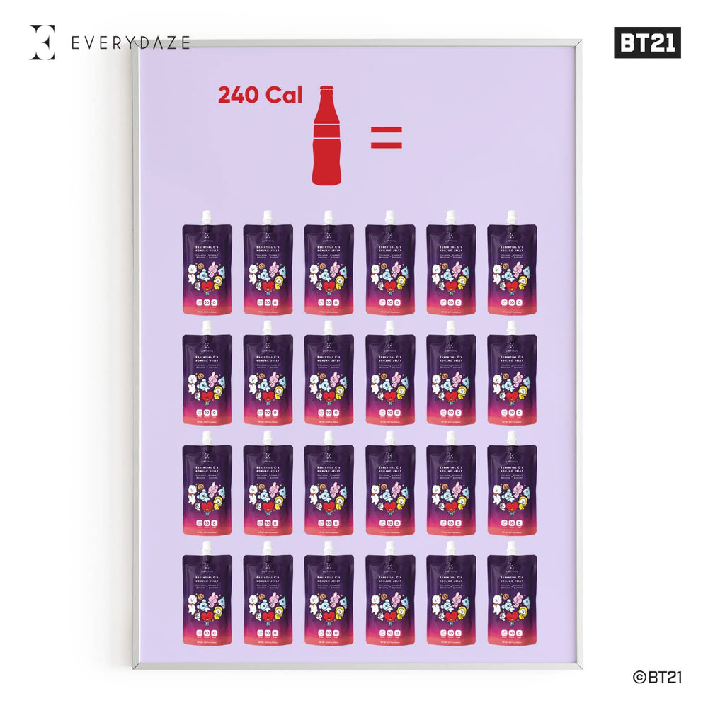 EVERYDAZE BT21 konjac jelly lychee is gluten-free and sugar-free
