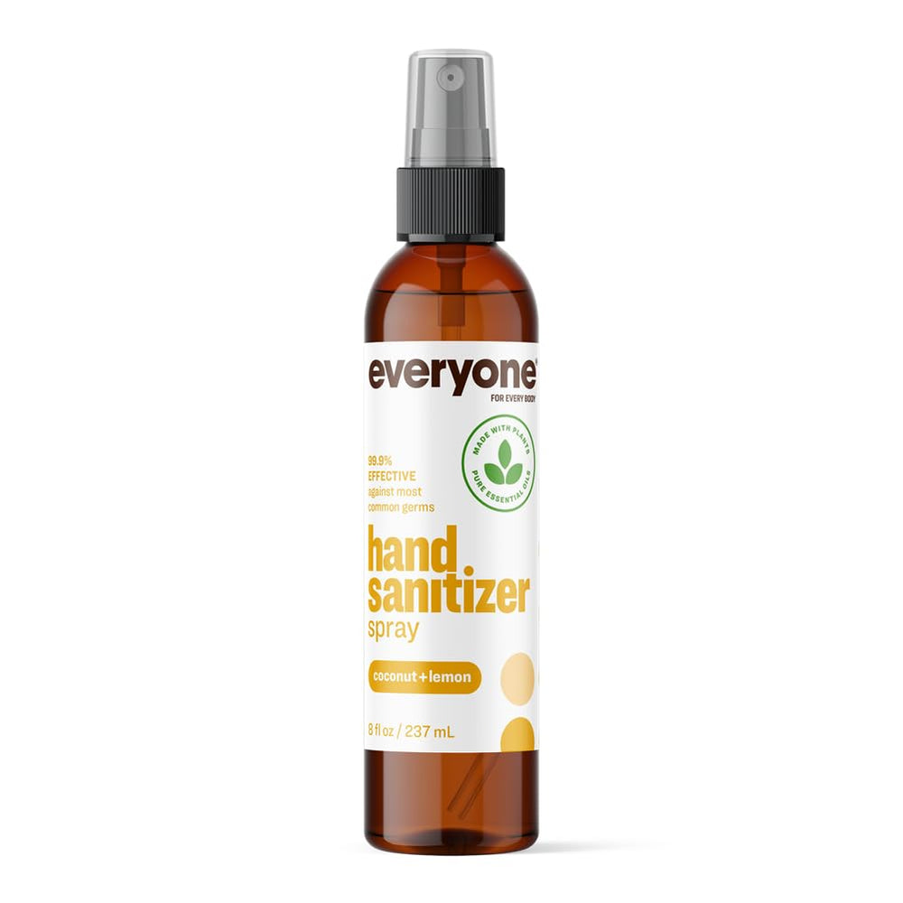Everyone Coconut & Lemon sanitizer spray bottle for quick on the go cleansing