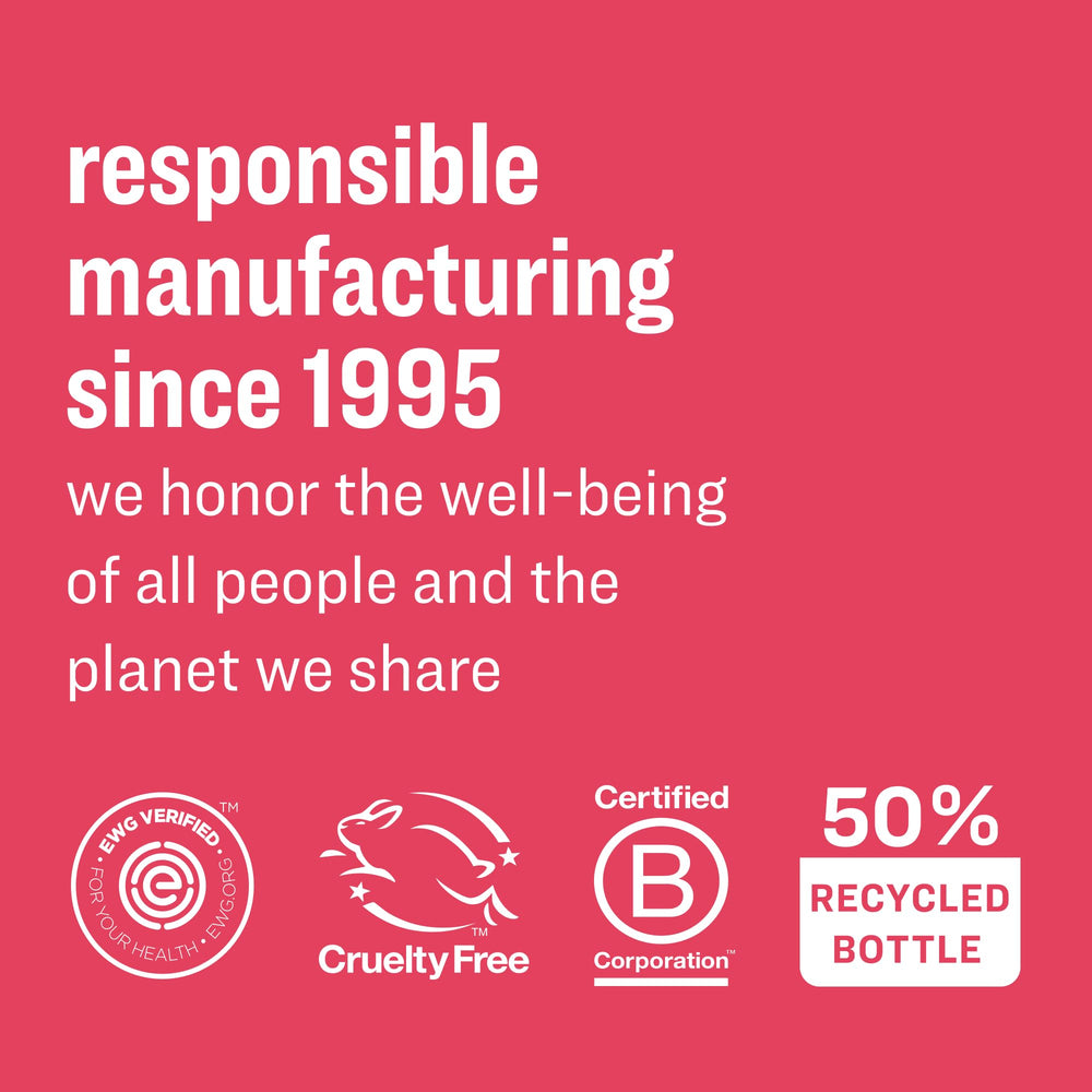 Everyone fifty-percent recycled plastic bottle highlights eco-friendly packaging.