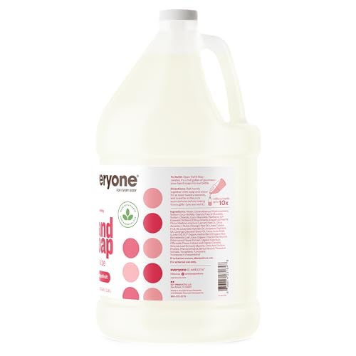Everyone gallon refill container ready for easy, mess-free top-ups in kitchen or bathroom.