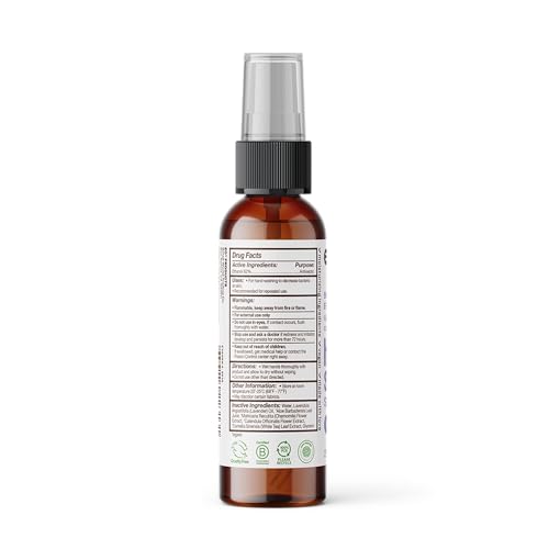 Everyone hand sanitizer spray bottle back highlights ingredients and eco-friendly packaging details.