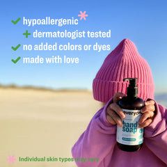 Everyone hand soap label with EWG verified claim and clean ingredients for peace of mind.