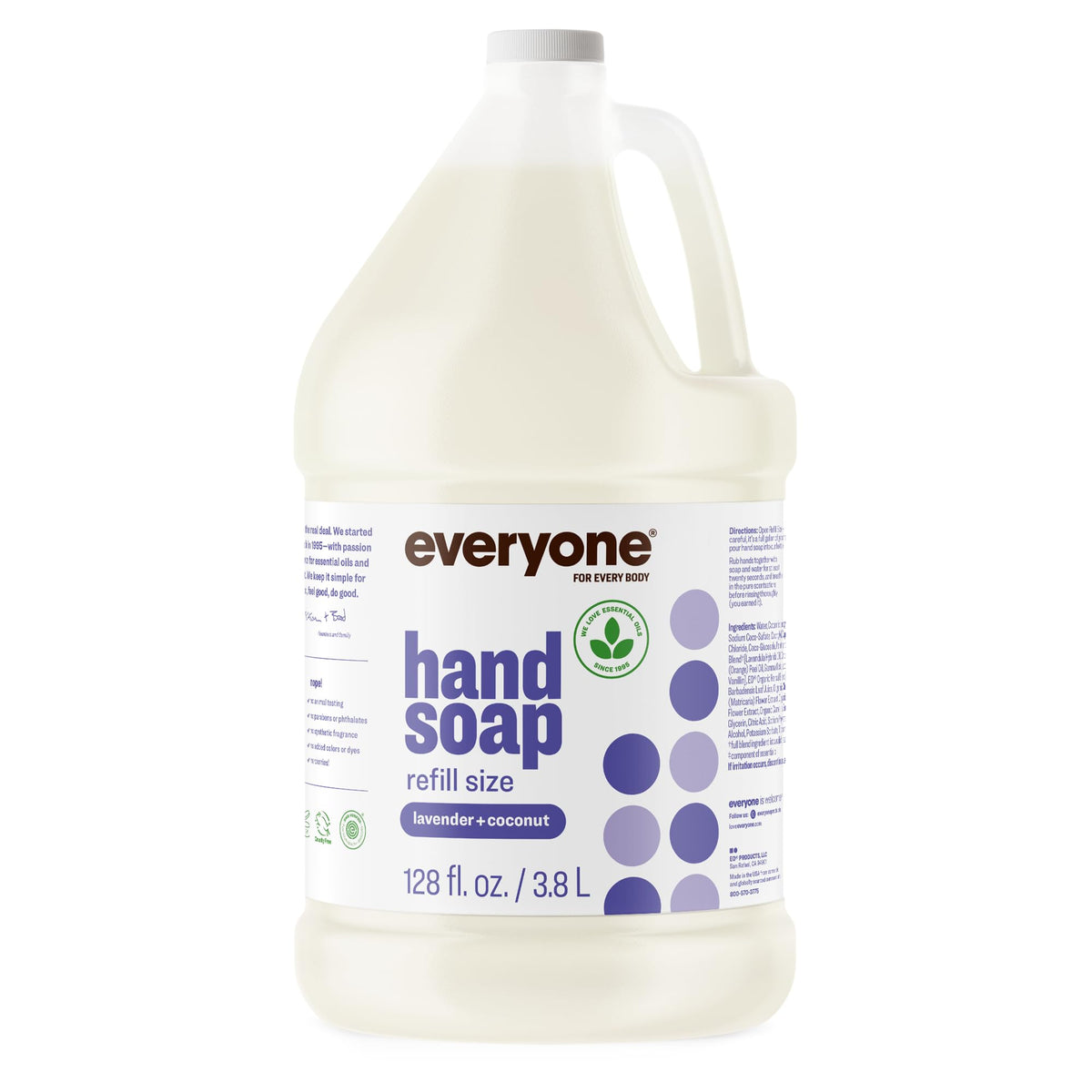 Everyone Lavender and Coconut refill bottle ready for long-lasting hand care.